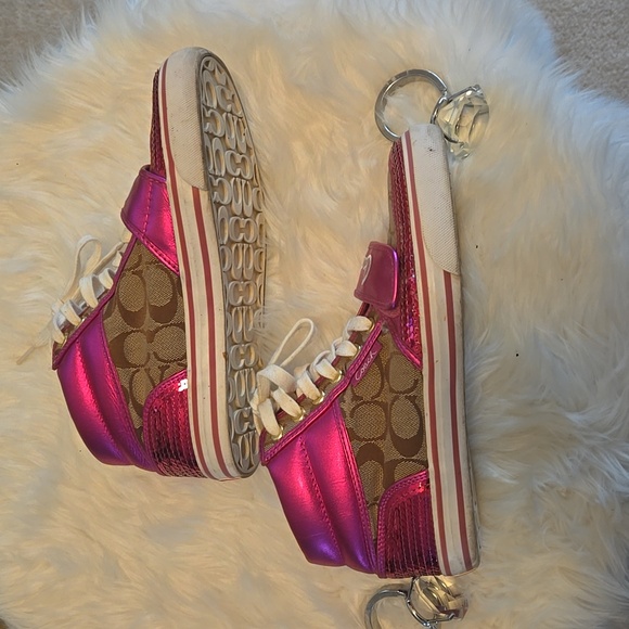 Coach Pink and Brown Sneakers - Picture 5 of 8